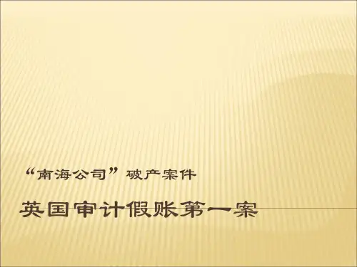 第一章-案例：“南海公司”破产事件PPT优秀课件