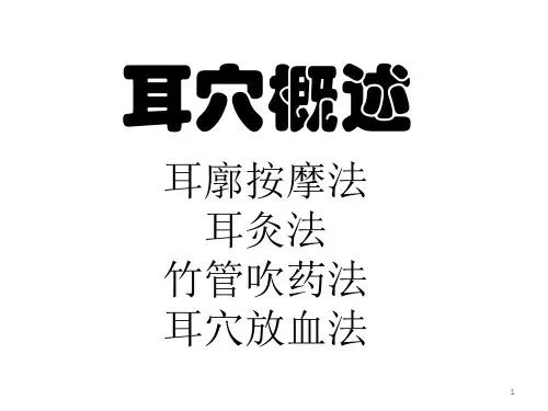 耳穴治疗PPT参考课件