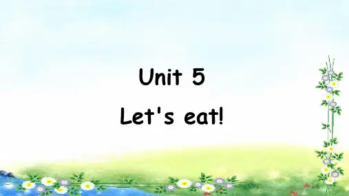 人教版(PEP)三年级上册Unit5Let'seat!全单元课件