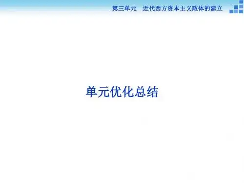 2018-2019学年历史岳麓版必修1课件：第三单元 近代西方资本主义政体的建立 单元优化总结