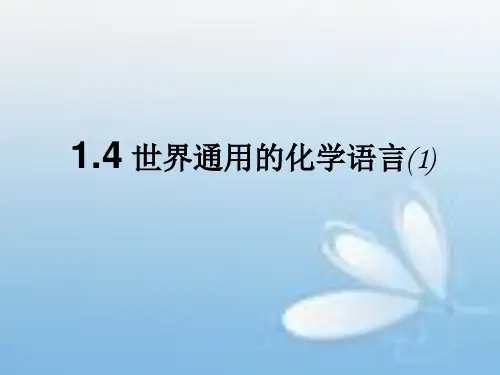 沪教版(上海)九年级化学第一学期1.4世界通用的化学语言(1)