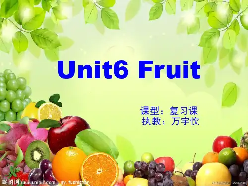 人教版新起点小学英语一年级上册Unit-6-FruitPPT课件