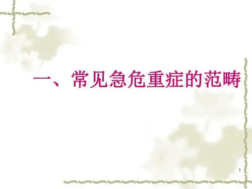 常见内科急症的处理