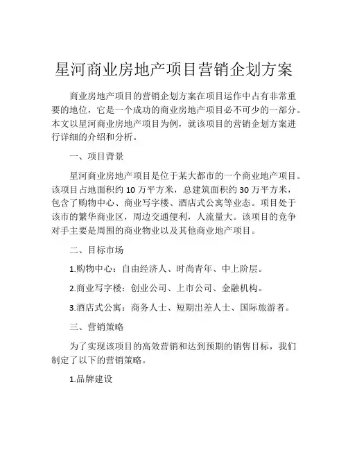 星河商业房地产项目营销企划方案