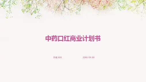 中药口红商业计划书