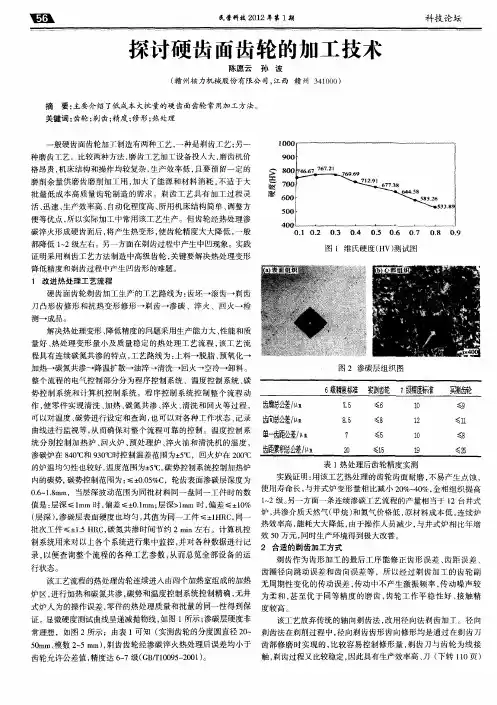 探讨硬齿面齿轮的加工技术