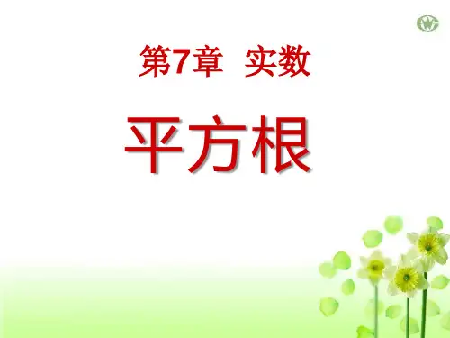 青岛版八年级下册数学《平方根》说课教学课件复习