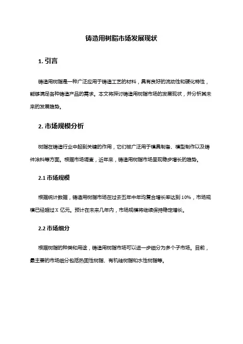 2024年铸造用树脂市场发展现状