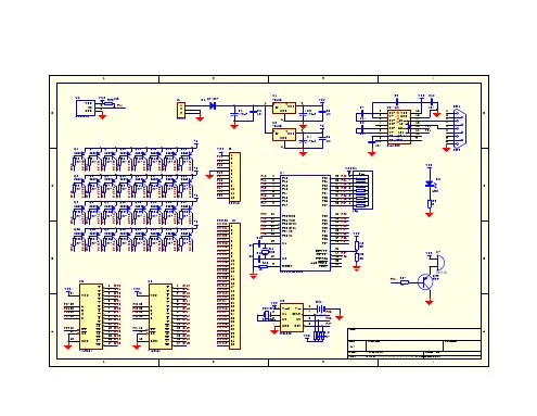 双色点阵控制卡原理图PCB