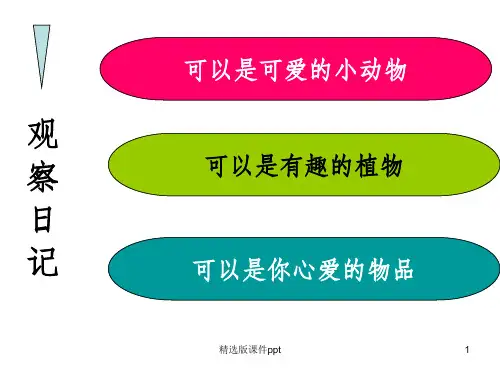 三年级上册语文园地四习作《观察日记》公开课优秀完整ppt课件