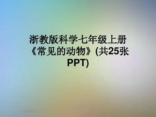 浙教版科学七年级上册 《常见的动物》(共25张PPT)