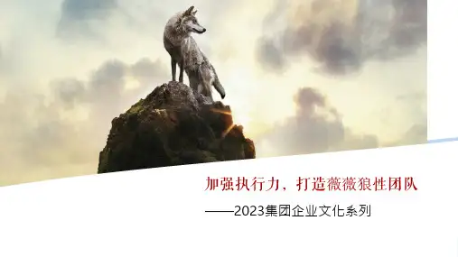 狼性文化狼性团队企业文化和执行力精美模板课件