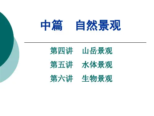 第四讲 山岳景观