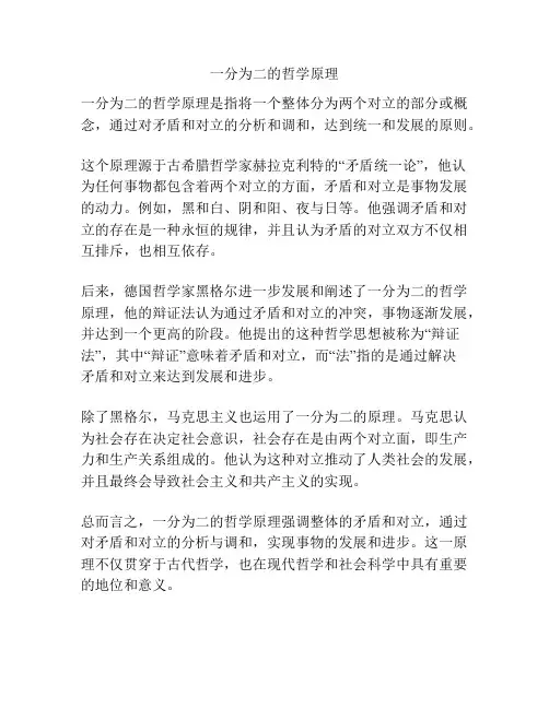 一分为二的哲学原理