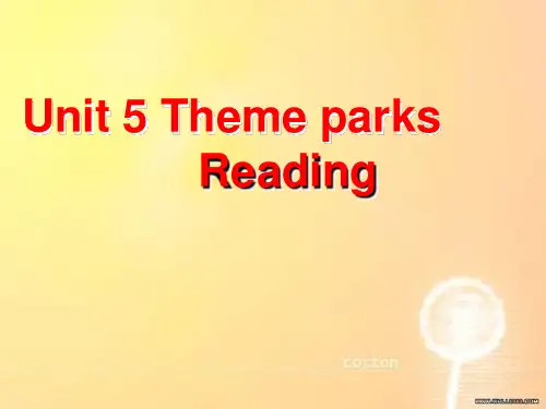 人教版高中英语必修四 Unit 5 Theme parks Reading课件