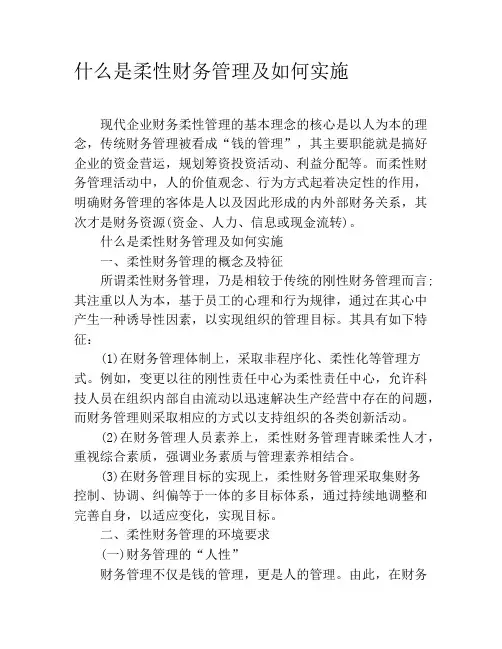 什么是柔性财务管理及如何实施