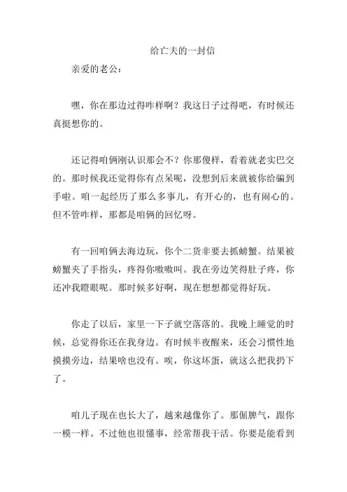 给亡夫的一封信