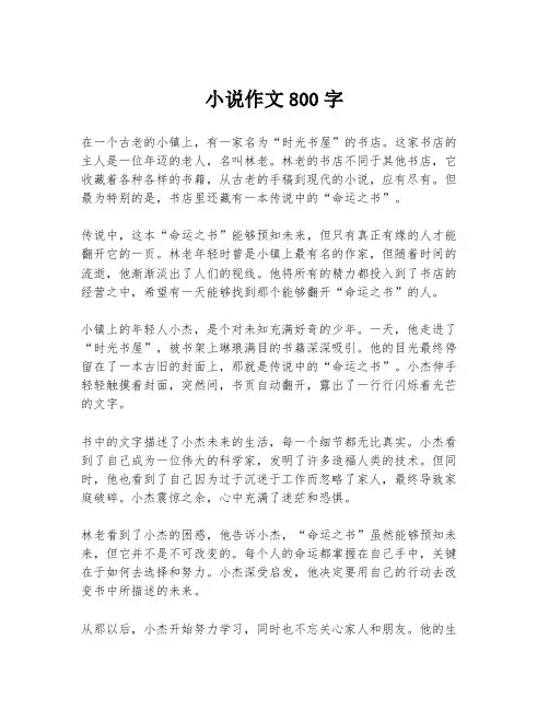 小说作文800字