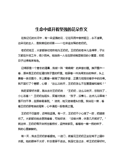生命中盛开着坚强的花朵作文