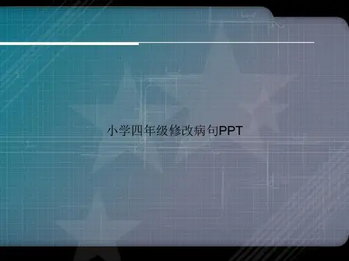 小学四年级修改病句2讲课文档