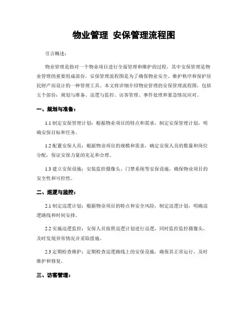 物业管理 安保管理流程图