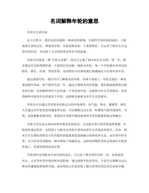名词解释年轮的意思