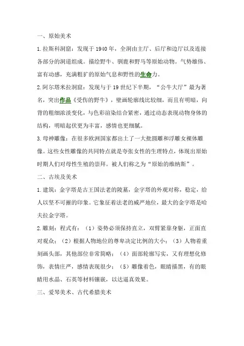 外国美术史整理资料
