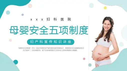 母婴安全五项制度解读宣传PPT