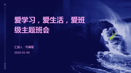 爱学习,爱生活,爱班级主题班会