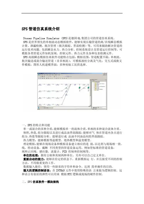 SPS 管道仿真系统介绍
