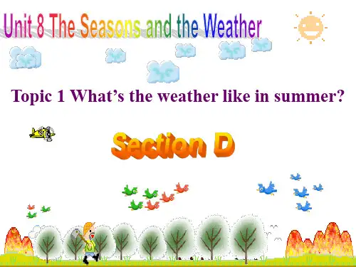 最新仁爱版初中英语七年级下册精品课件Unit 8 The seasons and the WeatherTopic 1 Section D
