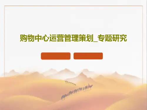 购物中心运营管理策划_专题研究PPT34页