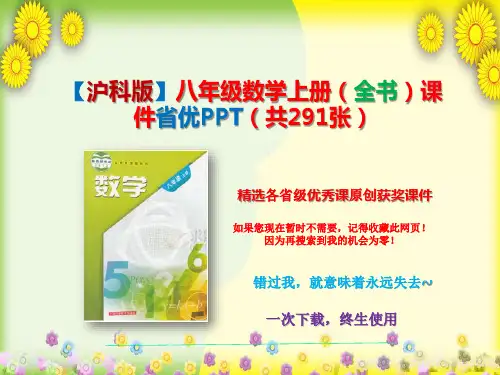 【沪科版】八年级数学上册(全书)课件省优PPT(共291张)