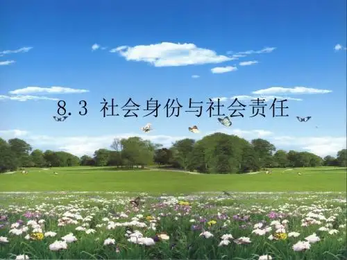 八年级政治下册 社会身份与社会责任课件 粤教版