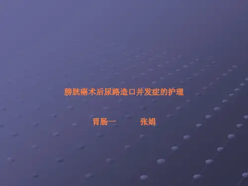 膀胱癌术后尿路造口并发症的护理ppt课件