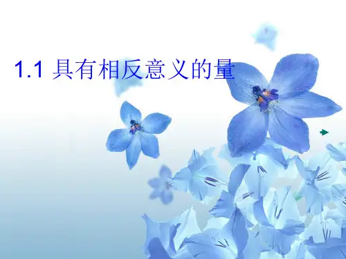 初中数学人教版  具有相反意义的量人教版