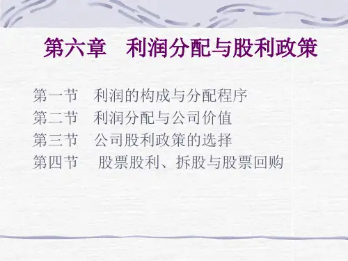 利润分配与股利政策(PPT 45页)