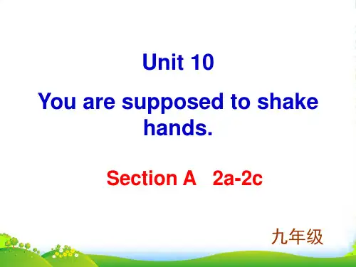 人教版英语九全Unit 10 Section A(2a-2c) 课件(共47张PPT)