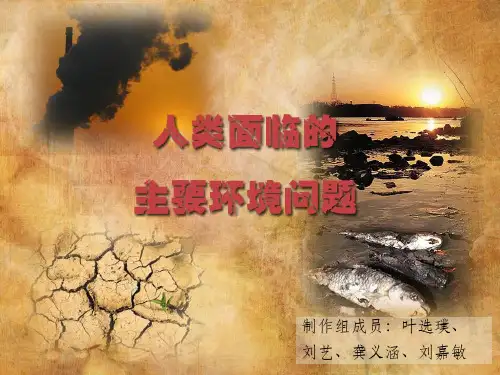人类面临的环境问题PPT