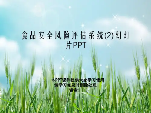 食品安全风险评估系统(2)幻灯片PPT