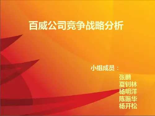百威公司竞争战略分析
