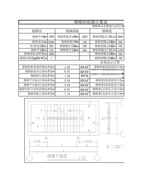 楼梯间荷载计算表