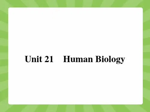 北师大版高中英语选修七Unit 21《Human Biology》1课件