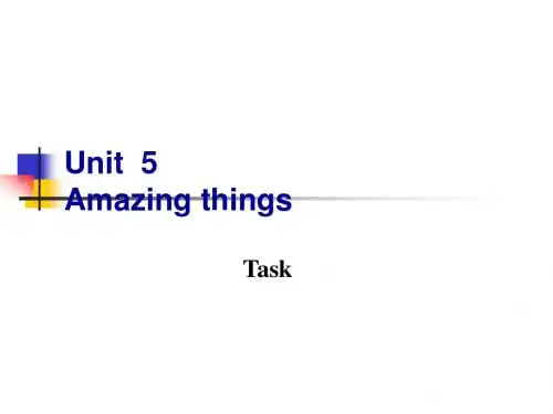 新牛津译林版七年级英语下册UNIT5 TASK精品课件