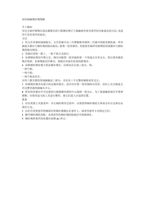 如何插编钢丝绳图解