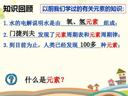 初中化学人教九年级上册(新疆地区)第三单元物质构成的奥秘 元素李仁伦PPT
