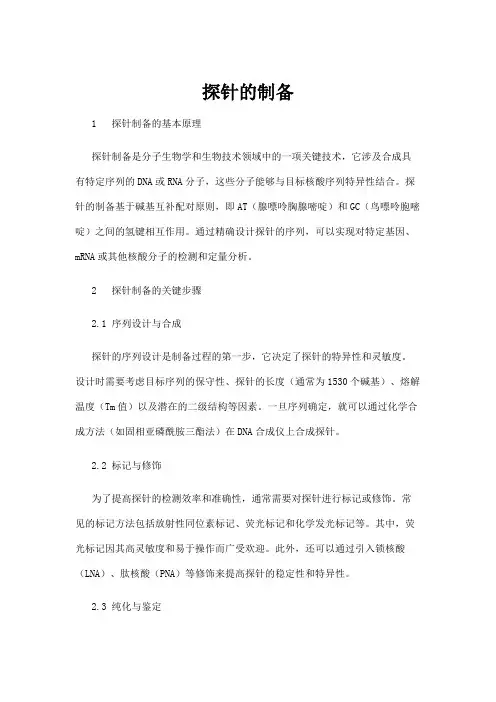 【学前教育】探针的制备