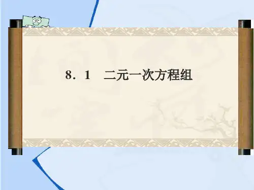 新二元一次方程组说课PPT课件
