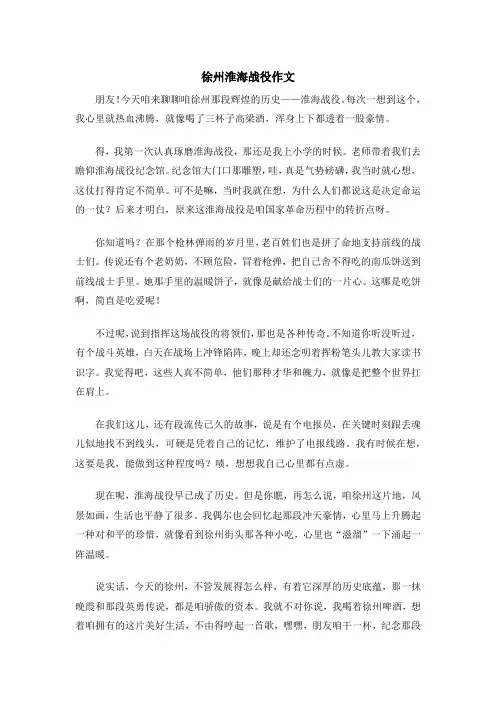 徐州淮海战役作文