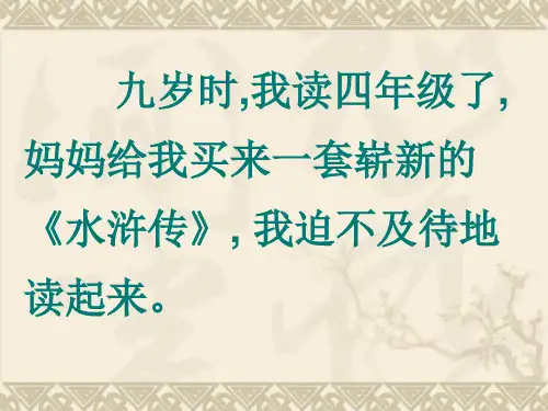 童年读水浒传PPT